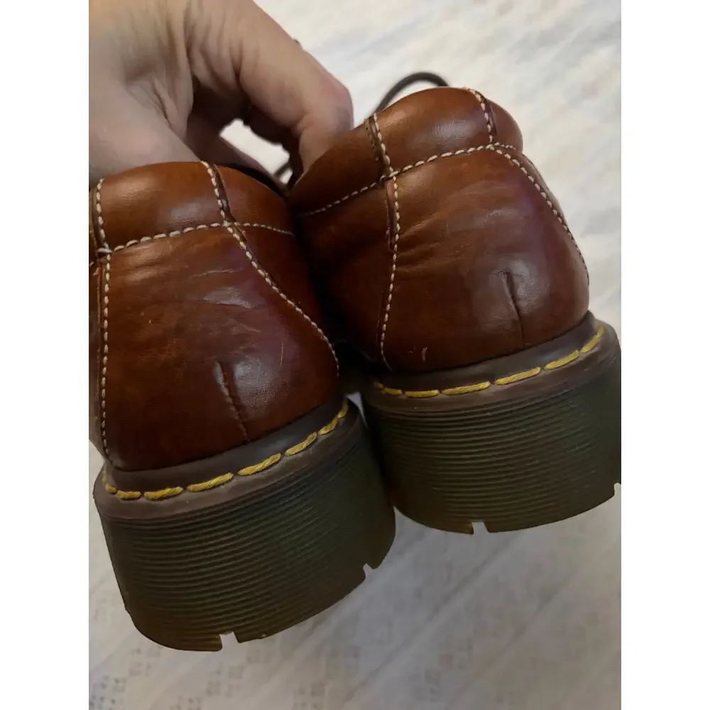 Vintage Dr Martens 9764 Brown Leather Chunky Oxford Shoes Men's 8 Y2K